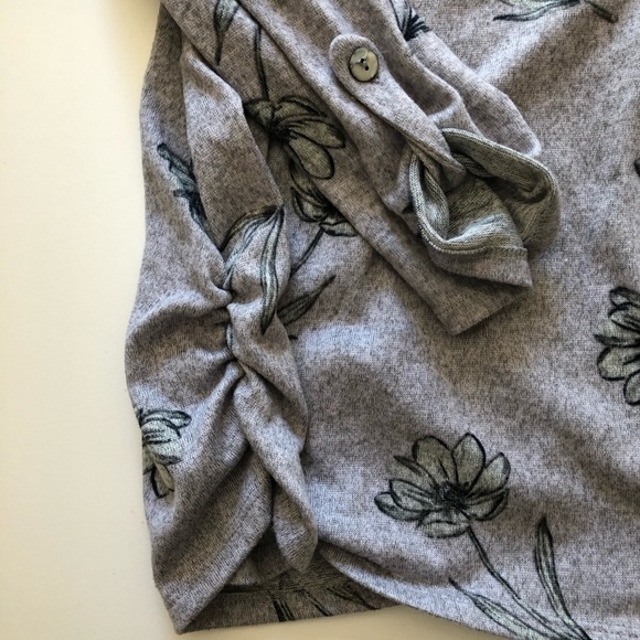 Marina Luna  sweater floral design pink/black XL - Picture 3 of 4